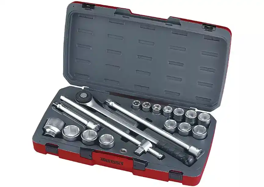 Teng Tools 167380104 T3418-6 Jeu de douilles 3/4" 19-50mm 18 pcs