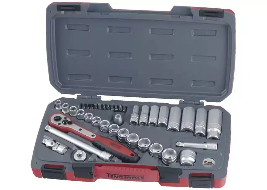 Teng Tools 167930106 T3839 Jeu de douilles et d‘embouts 3/8" 8-21mm 39 pcs