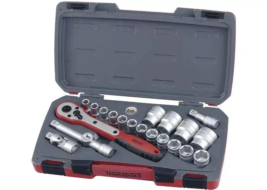 Teng Tools 167240209 T1221-6 Jeu de capuchons 1/2" 10-32mm 21 pcs