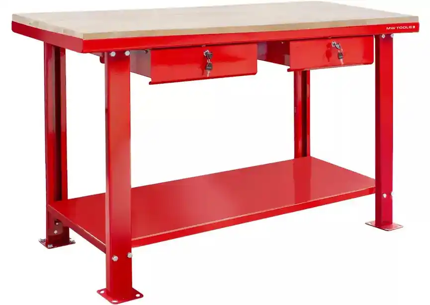 Metal Works 751001503 DER1500W Établi 150 cm avec plan de travail MDF et 2 tiroirs