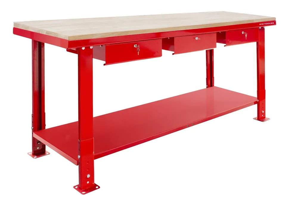 Metal Works 751002022 DER2000PW Établi 2000x640mm (métal+MDF) 3 l./ajust.