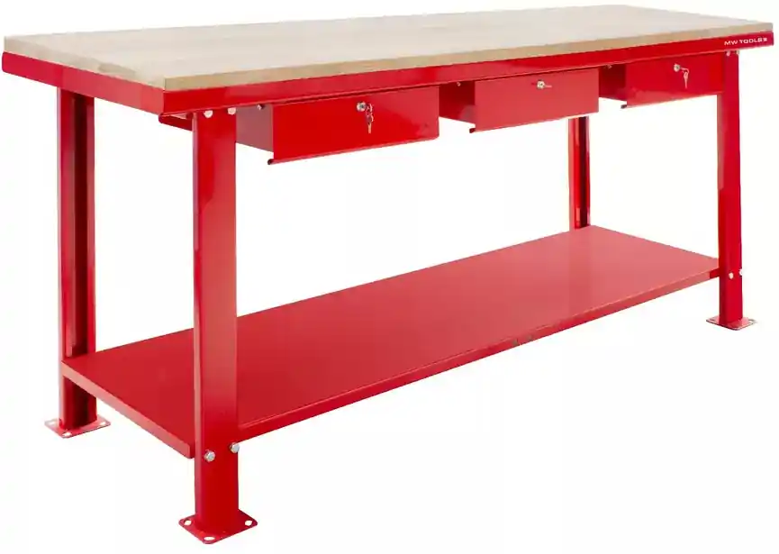 Metal Works 751002004 DER2000W Établi 200 cm avec plateau supérieur en MDF et 3 tiroirs