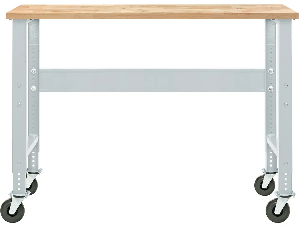 Metal Works 856001421 MOD150R Établi modulaire en bois d‘hévéa avec roulettes 1500x680x1310 mm