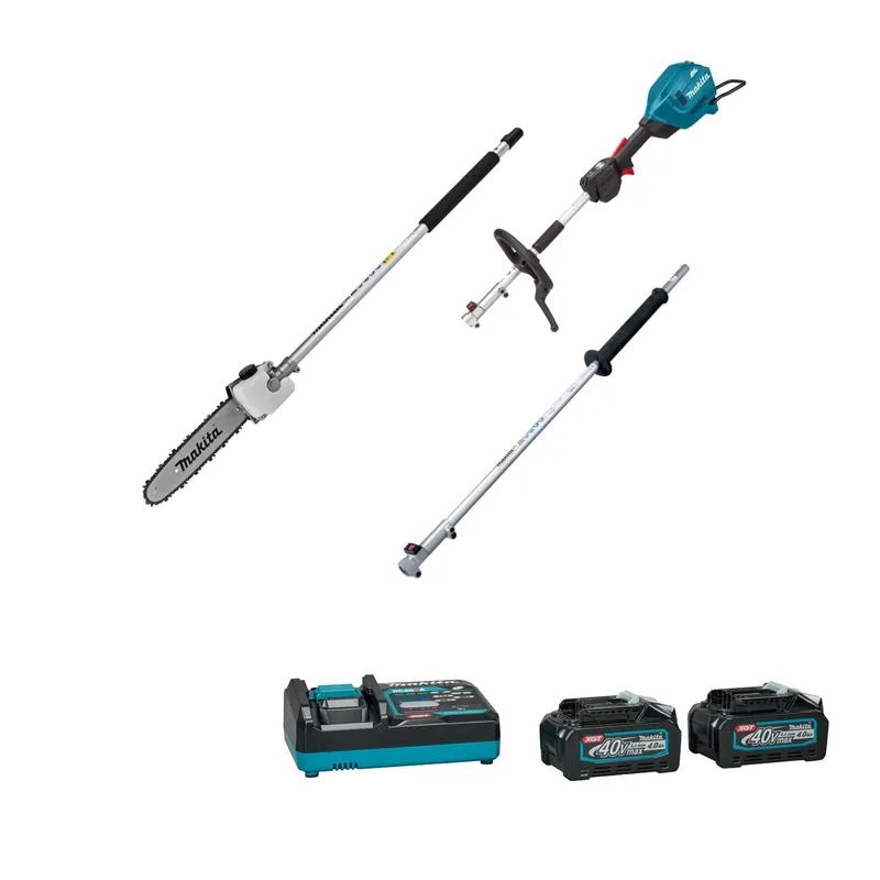 Makita UX01G11PSK4 Batterie Combi System D-Grip 40V Max + accessoire tronçonneuse et poignée d‘extension