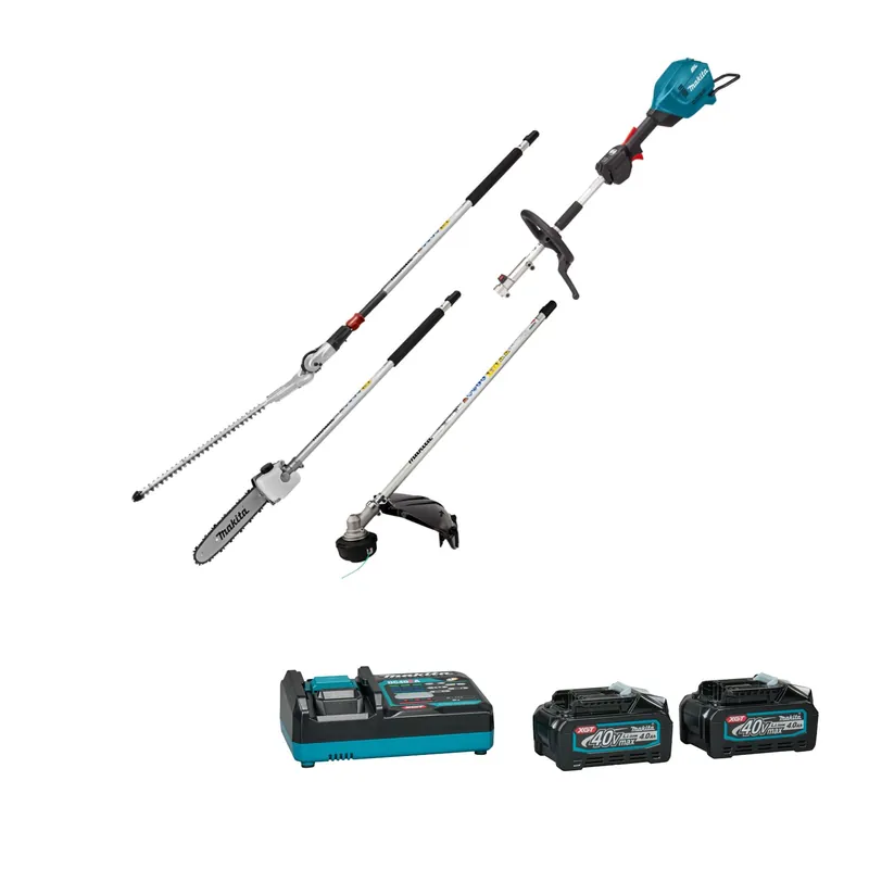 Makita UX01G14PSK4 Système combiné à batterie Poignée D 40V Max + Taille-haie + Tronçonneuse + Débroussailleuse