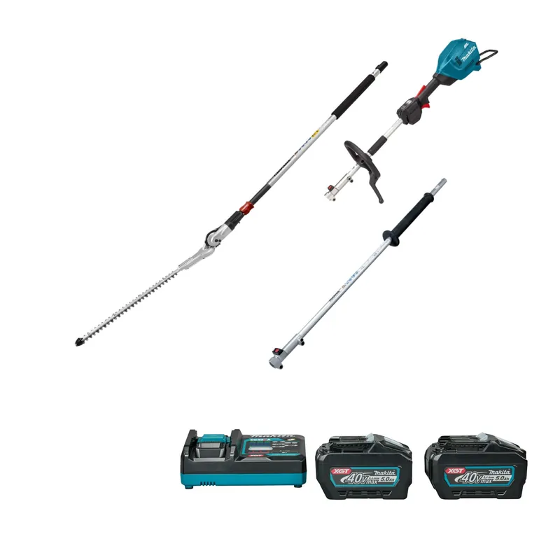 Makita UX01G05PSK5 Système combiné à batterie Poignée en D 40V Max + accessoire taille-haie et poignée d‘extension