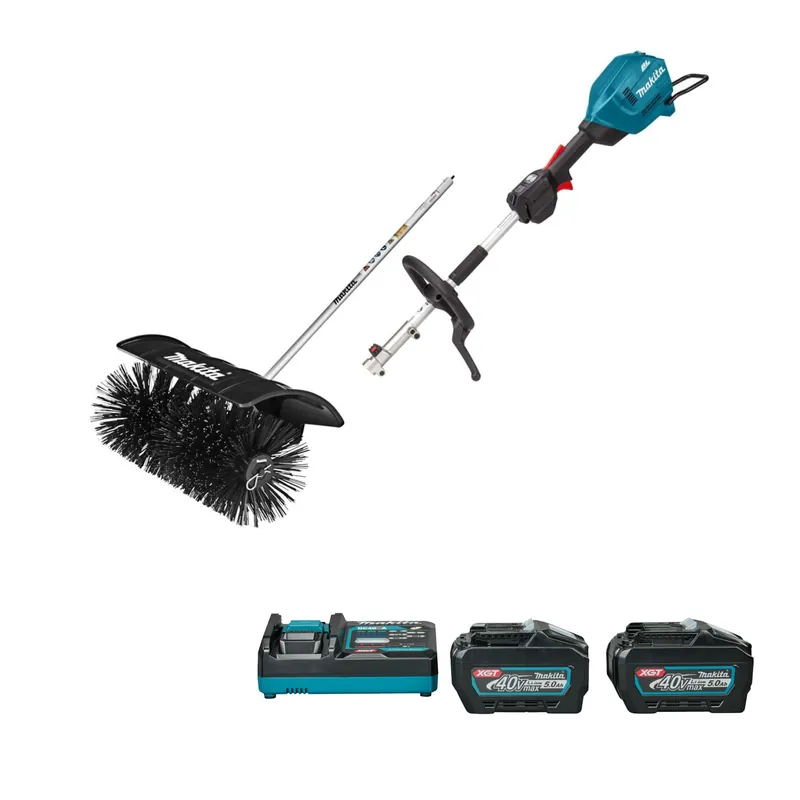Makita UX01G09PSK5 Système Accu Combi Poignée en D 40V Max + accessoire brosse ronde