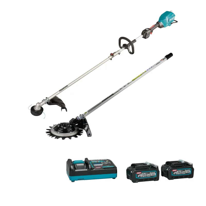 Makita UX01GNL1PSK4 Système combiné à batterie Poignée en D 40V Max + débroussailleuse + coupe-herbe et barre de coupe amovible