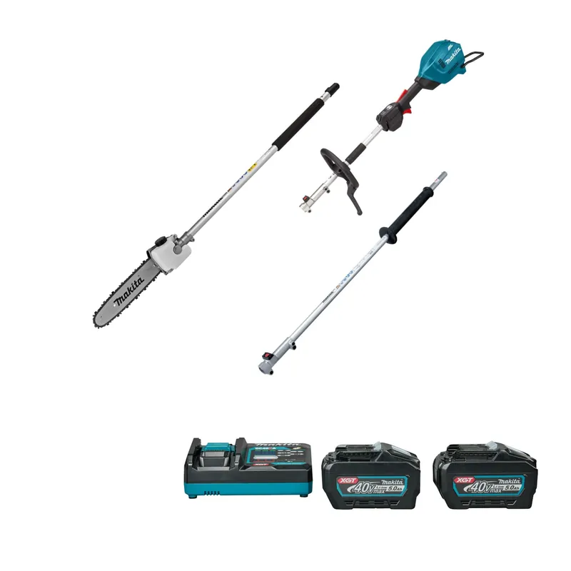 Makita UX01G11PSK5 Batterie Combi System D-Grip 40V Max + accessoire tronçonneuse et poignée d‘extension