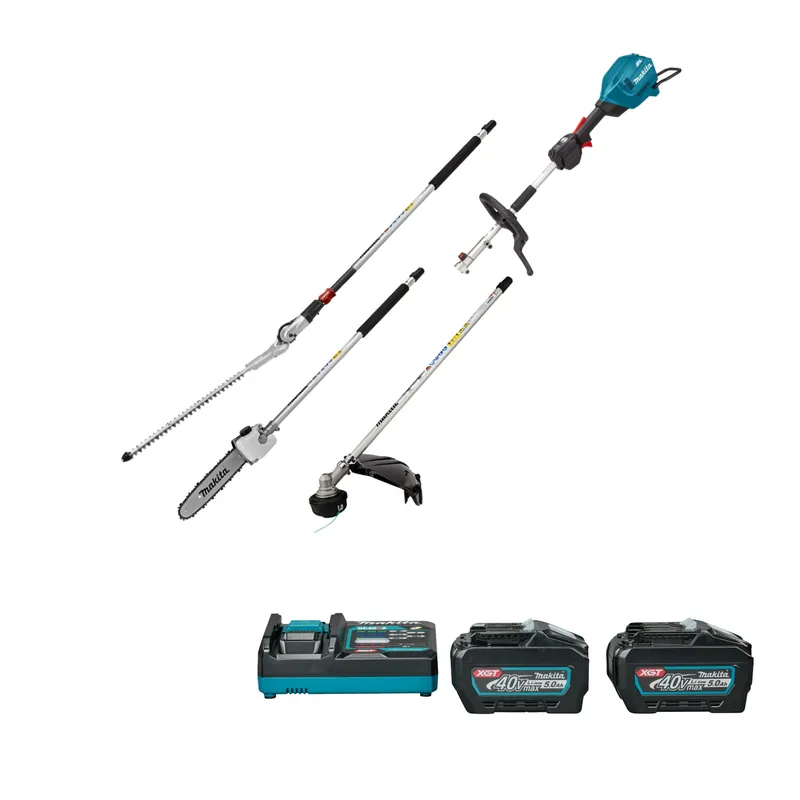 Makita UX01G14PSK5 Système combiné à batterie Poignée D 40V Max + Taille-haie + Tronçonneuse + Débroussailleuse