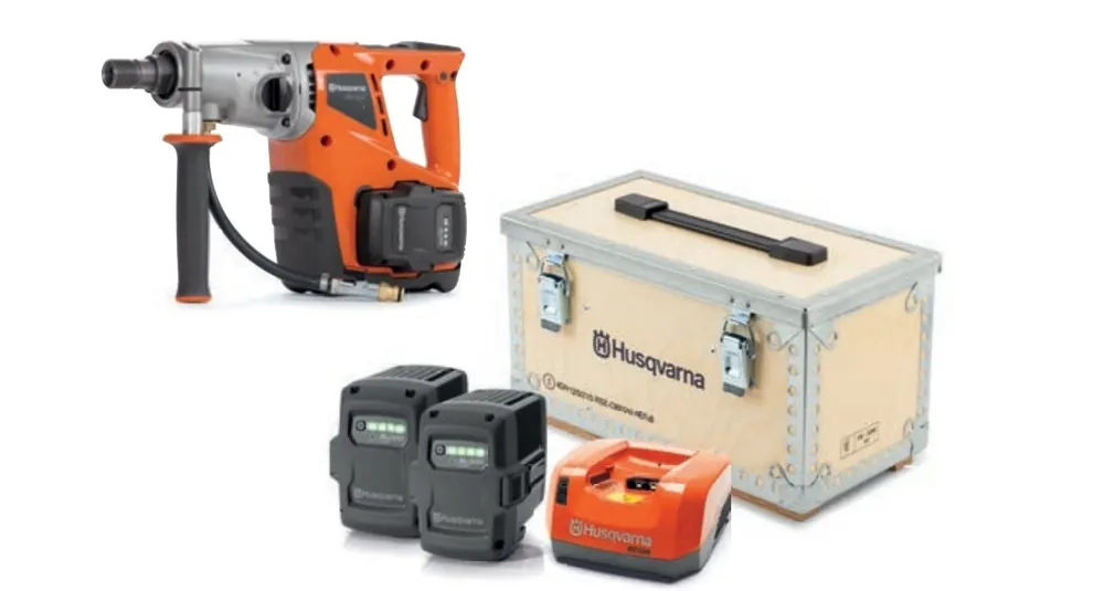 Husqvarna DM54iSET K540I Diamond Drill Set 36V + 2 x BLi300 Battery + QC500 Quick charger