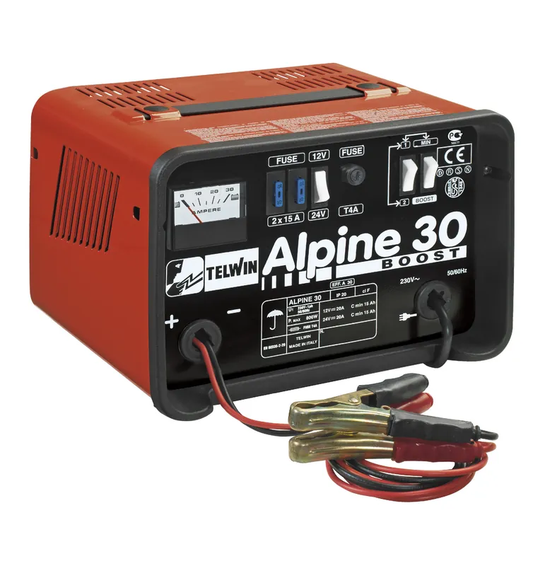 Telwin 830807547 ALPINE 30 Chargeur de batterie monophasé avec fonction boost 12/24V 30A