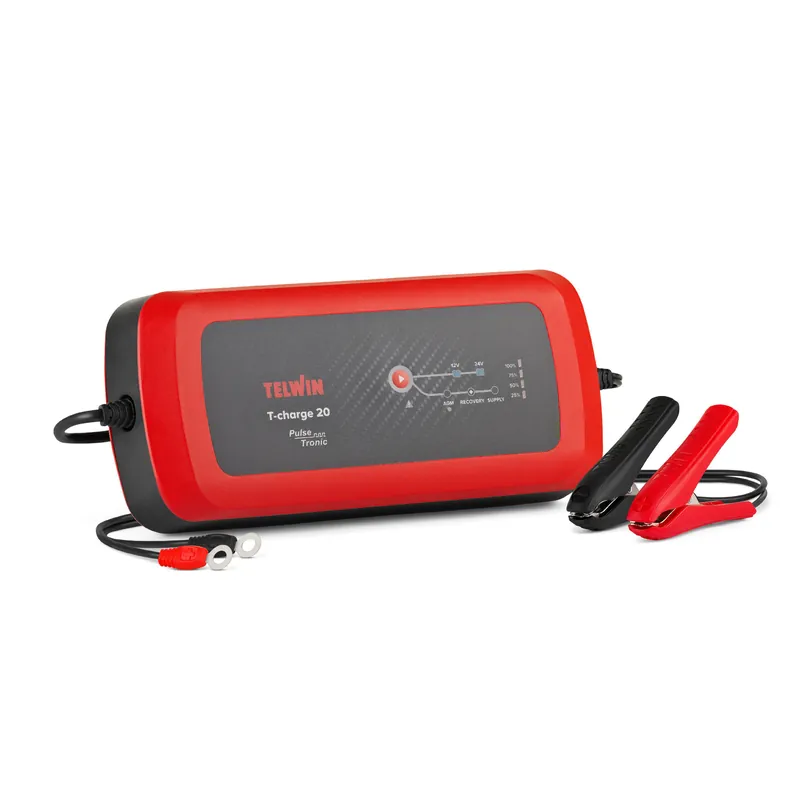 Telwin 830807563 T-CHARGE20 Chargeur de batterie électronique intelligent Chargeur de maintien 12/24V 8/4A