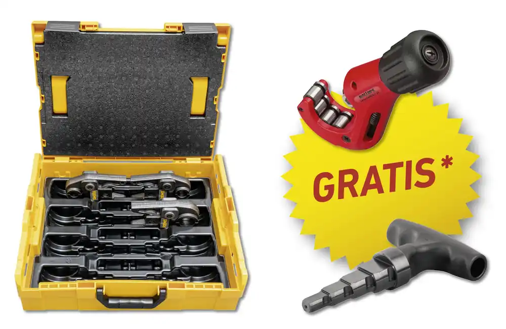 Rems 571X17 R220 Jeu de barres de pression TH 16 - 20 - 26 en L-Boxx pour presses radiales Rems (sauf Mini) + Emballage cadeau