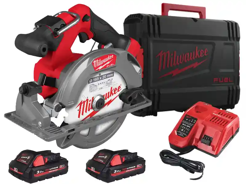 Milwaukee 4933493589 M18 FCS552-302X Accu Circular Saw 18V excl. batteries et chargeur en HD-Box