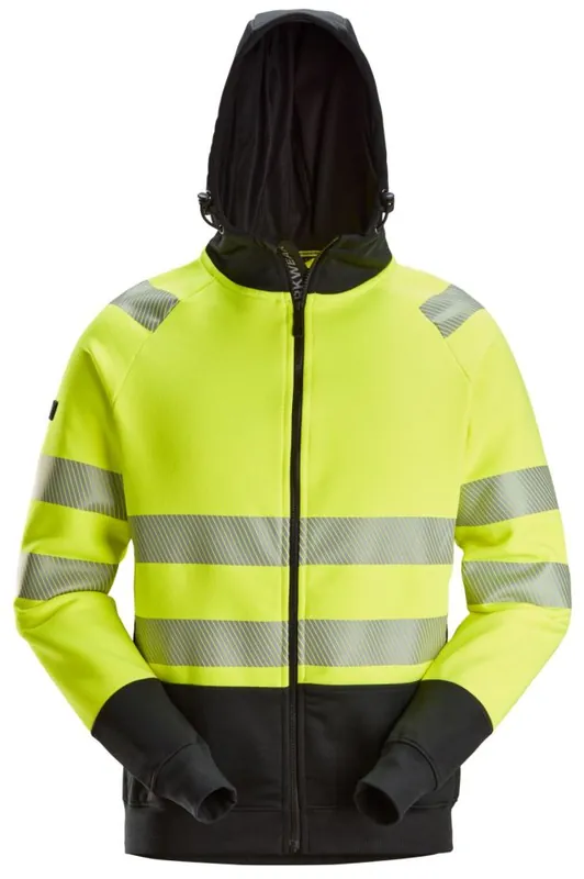 Snickers Workwear 2839 Sweat à capuche zippé High-Vis Class 2