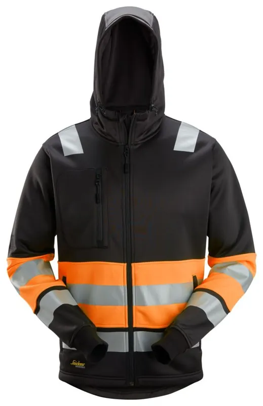 Snickers Workwear 8038 Sweat à capuche zippé classe 1 haute visibilité