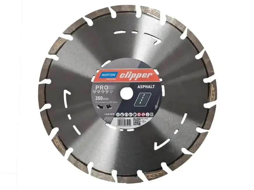Norton Clipper 70184631581 Lame de scie diamantée Pro Asphalt ll 350 x 25,4 mm