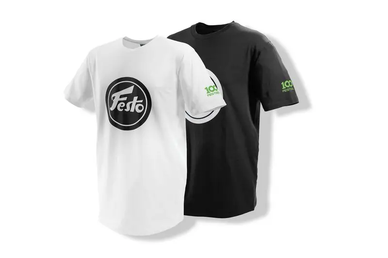 Festool Accessoires 578397 SH-FT3-XXL/2 T-Shirt 100Y à manches courtes 100Y 2-pack Taille XXL