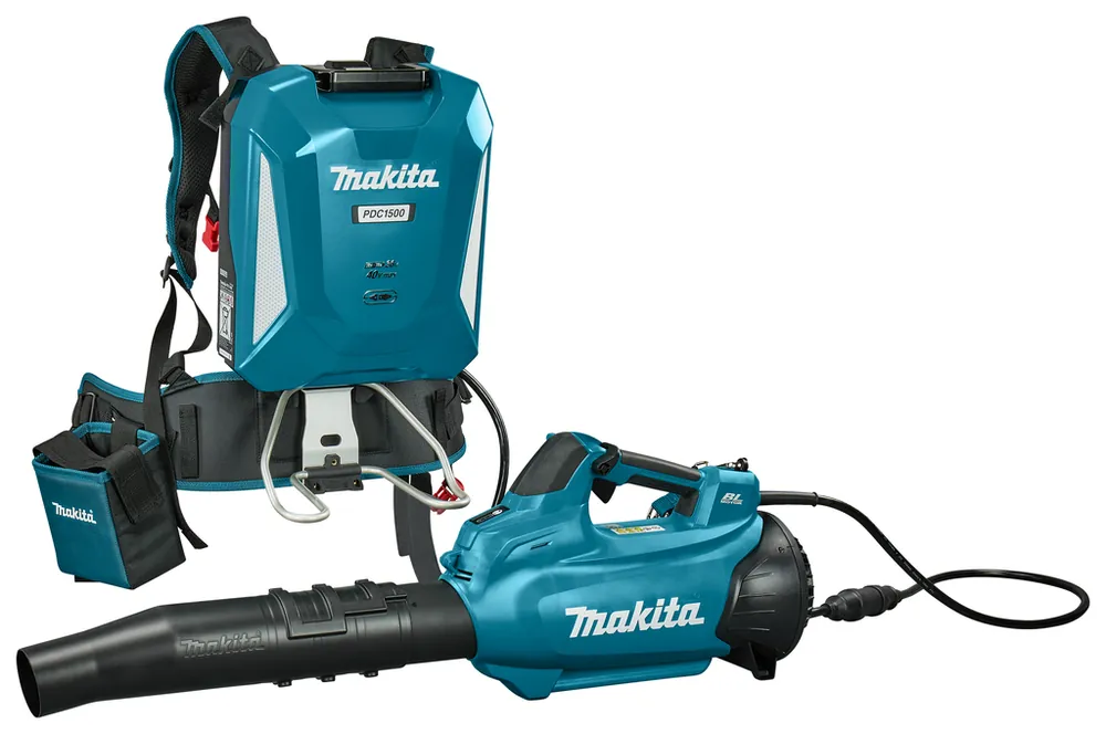 Makita UB003CZNL1 36 V Souffleur de feuilles monté à l‘arrière type de connecteur + PDC1500 Batterie arrière