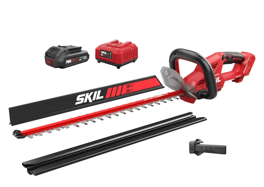 SKIL GH1E0440AA Taille-haie 55cm 20mm 20V sans balais avec batterie 2.0Ah et chargeur