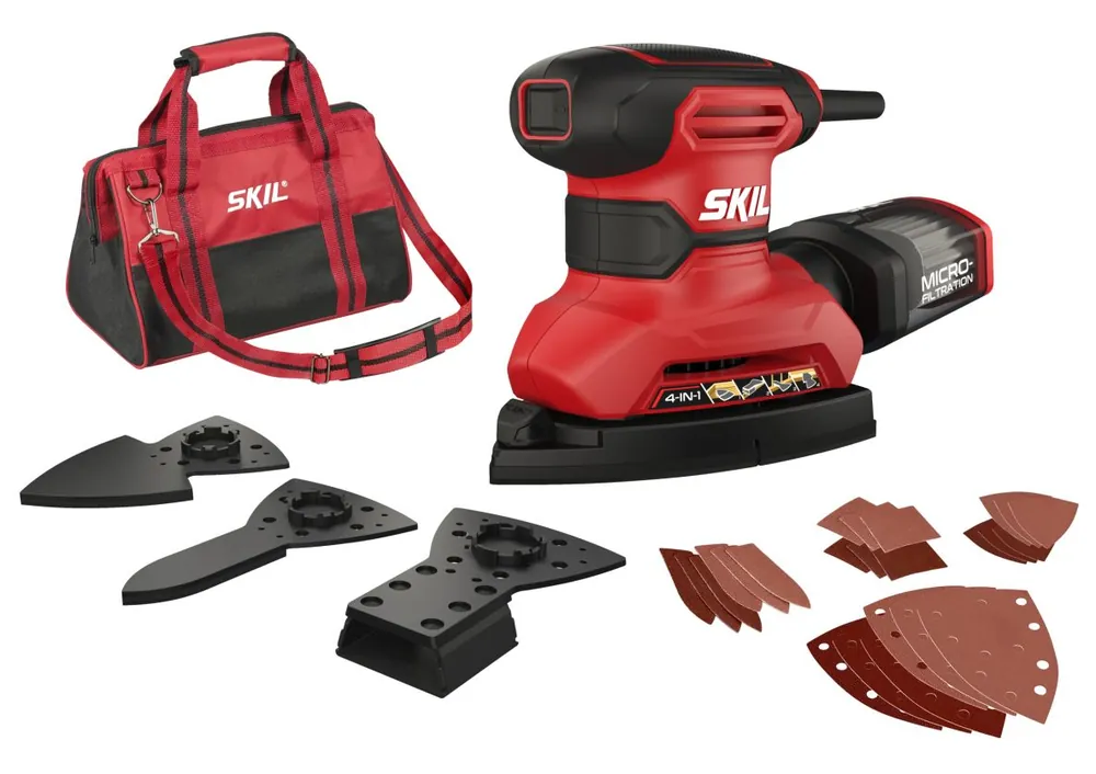 SKIL SR1E7261DA Ponceuse compacte 160W en sac + 15x papier de verre