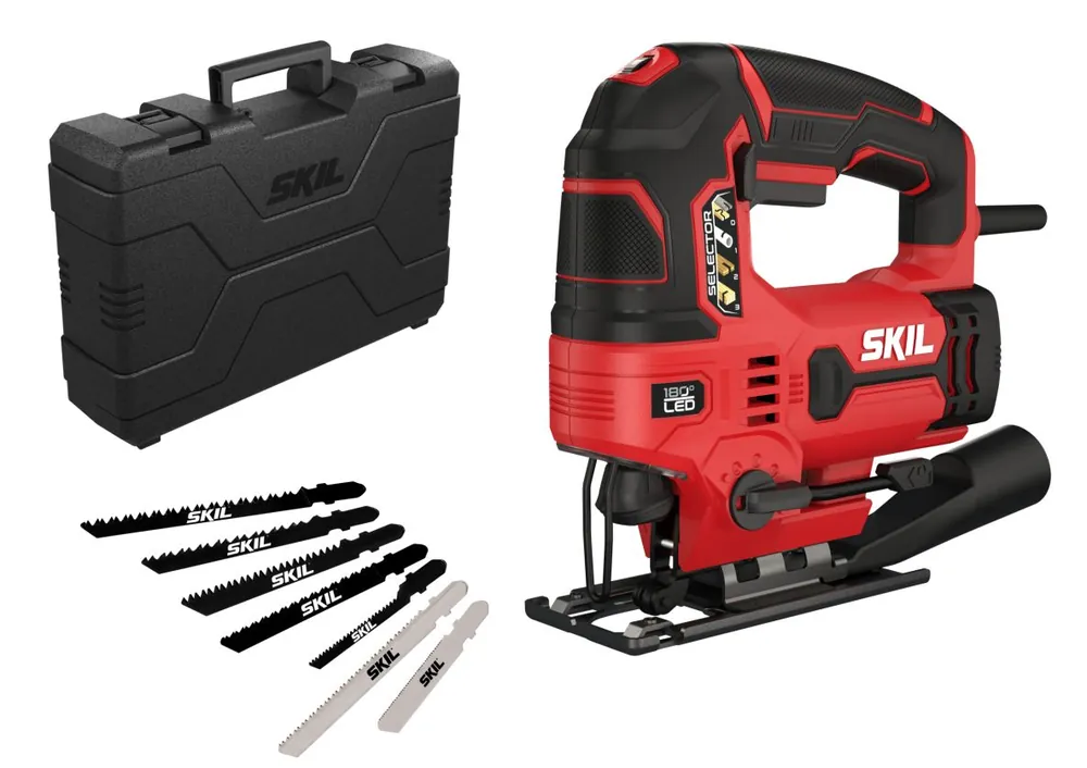 SKIL SW1E4531GA Scie sauteuse 680W en mallette + 7 lames de scie