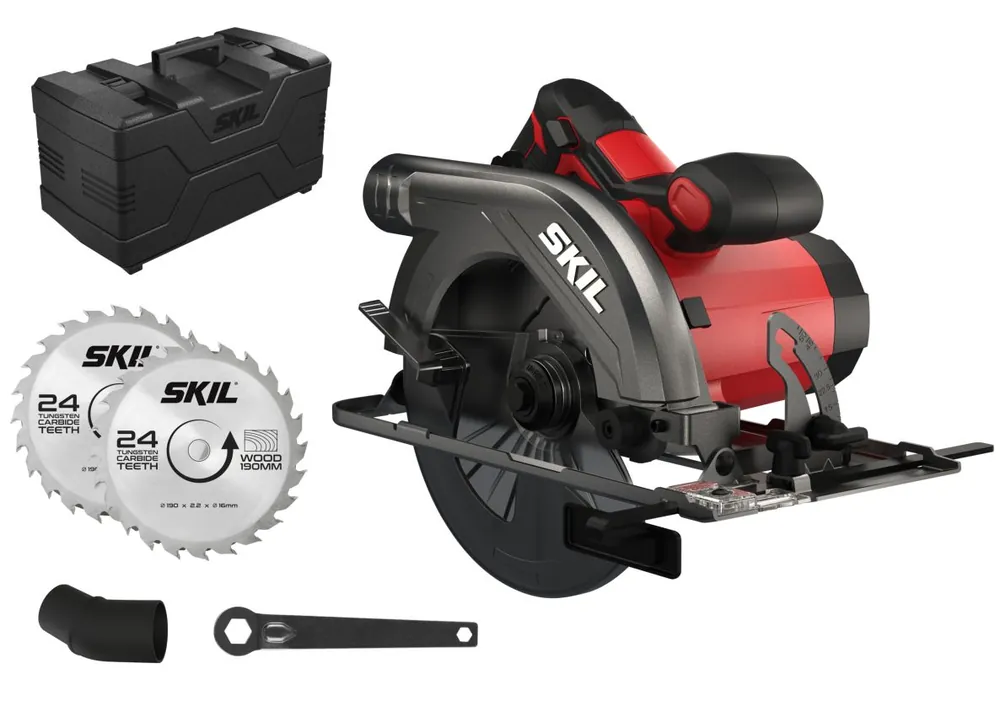 SKIL SW1E5830GA Scie circulaire 66mm 1400W en mallette + 2 lames de scie