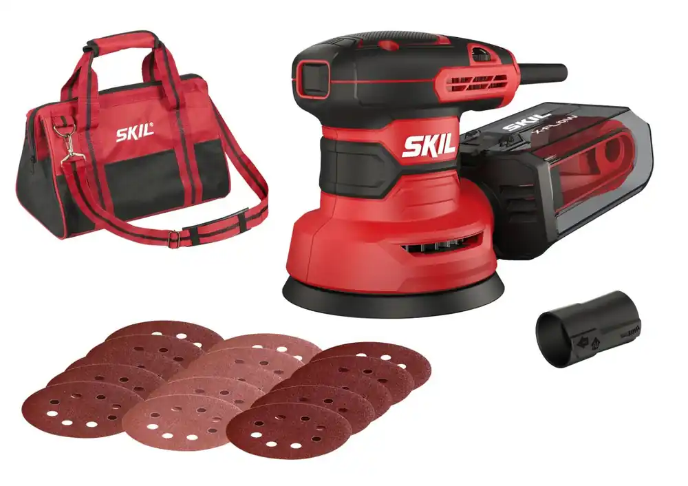 SKIL SR1E7471DA Ponceuse excentrique 125mm 300W en sac + 15x papier de verre
