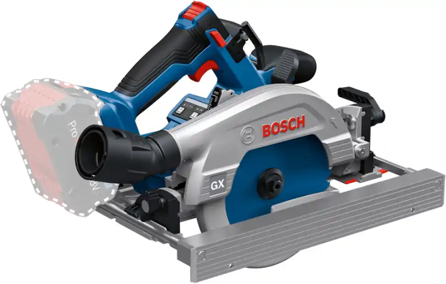 Bosch Bleu 06016C1001 GKS18V-57-2 GX Scie circulaire 18 volts excl. batteries et chargeur en L-Boxx