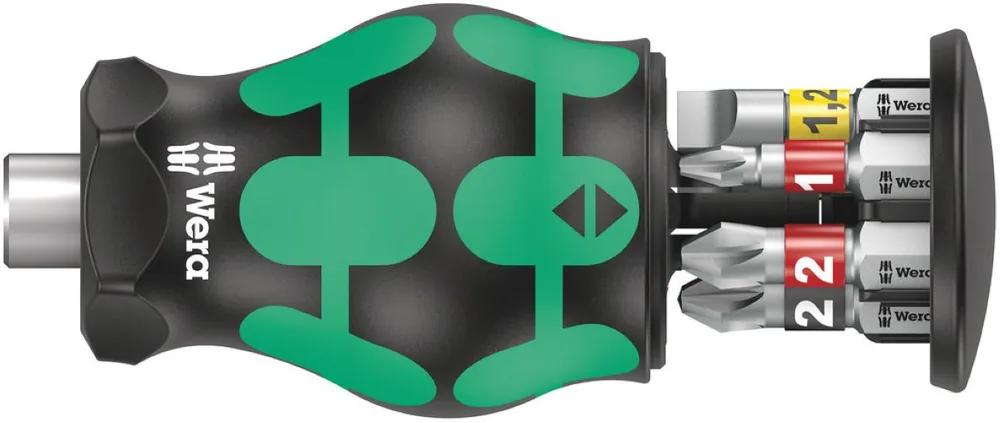 Wera 05008874001 Kraftform Kompakt Stubby Magazin 2 Tournevis à embout 6 pièces