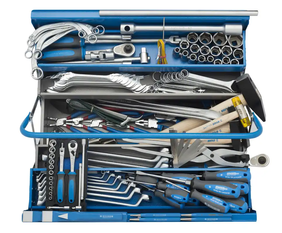 Unior 601994 932 Mallette d‘outils remplie 136 pièces