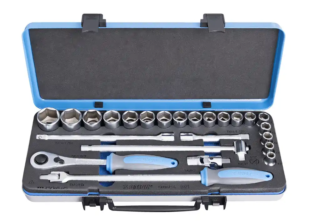 Unior 611939 190BI6P24 jeu de clés à douille 1/2" en coffret métallique