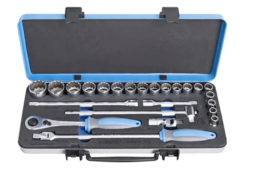Unior 611941 190BI12P24 jeu de clés à douille 1/2" en coffret métallique