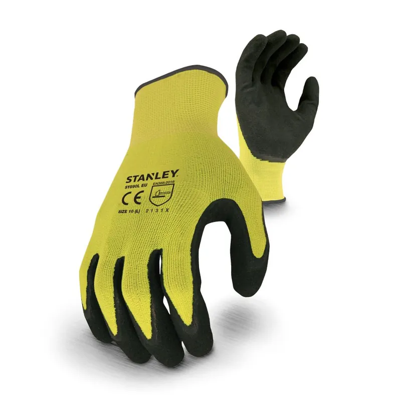 Stanley SY890 Gant de travail en nylon avec enduction latex taille 10/L