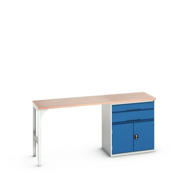 Bott 16921955.11 Etabli Verso 2 tiroirs 2 portes Largeur / largeur tiroir 800 mm Contreplaqué RAL 5010