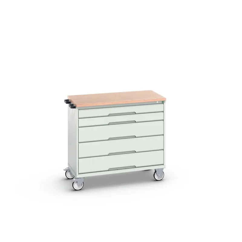 Bott 16927051.16 Verso mobiele kast 1050x600x980mm 5 laden MPX top RAL 7035