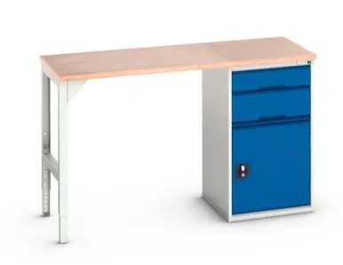 Bott 16921902.11 Etabli Verso 2 tiroirs 1 porte Largeur / largeur 1500 mm Contreplaqué RAL 5010