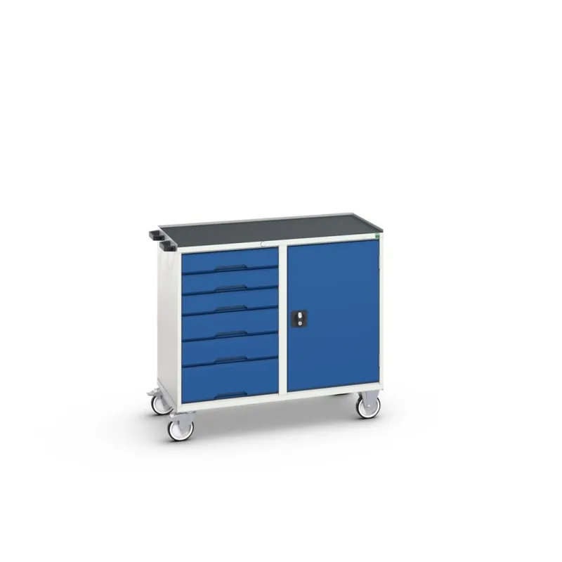 Bott 16927125.11 Verso armoire mobile 1050x550x965mm 6 tiroirs 1 porte plateau supérieur RAL 5010
