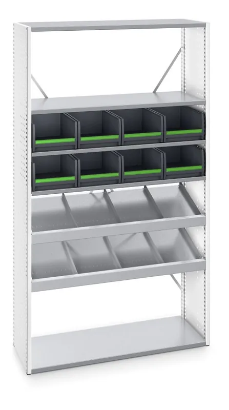 Bott 46003003.16 Etagère Verso avec 5 étagères, 8x box RAL 7035