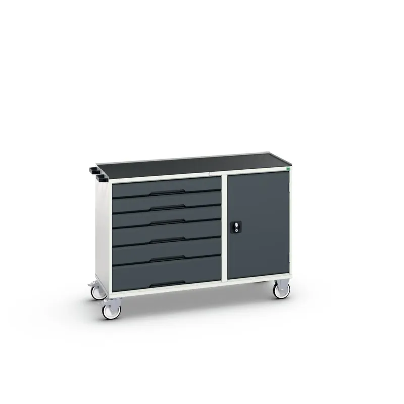 Bott 16927155.19 Chariot d‘appareillage Verso 6 tiroirs 1 porte et rebord rabattable RAL 7016