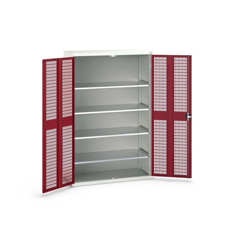 Bott 16926783.24 Verso armoire portes battantes 1300x550x2000mm 4 étagères RAL 3004