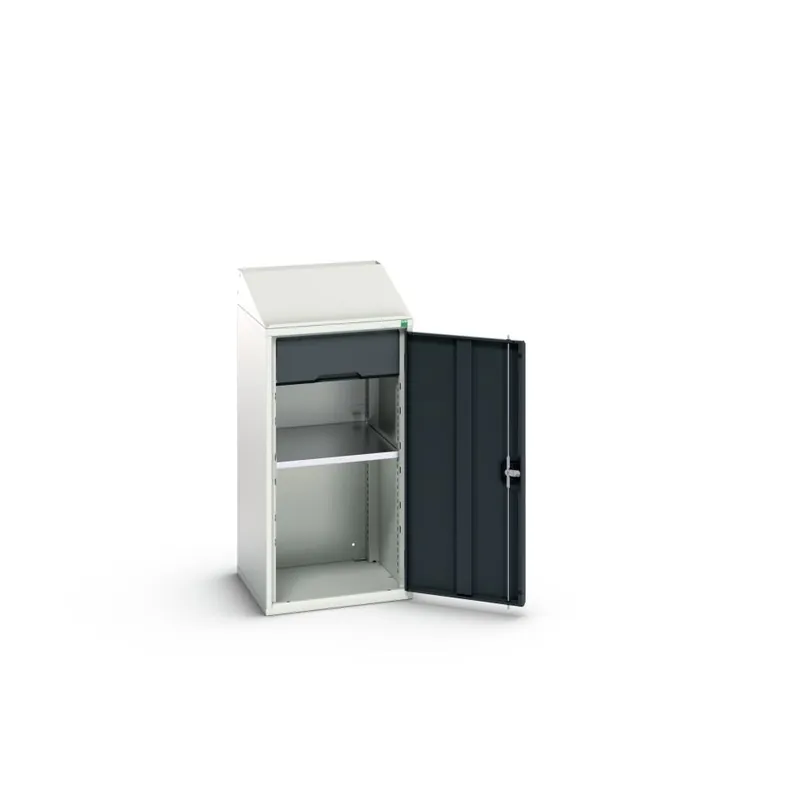 Bott 16926370.19 Armoire système Verso 525x550x1130mm 2 étagères 1 porte 1 tiroir RAL 7016