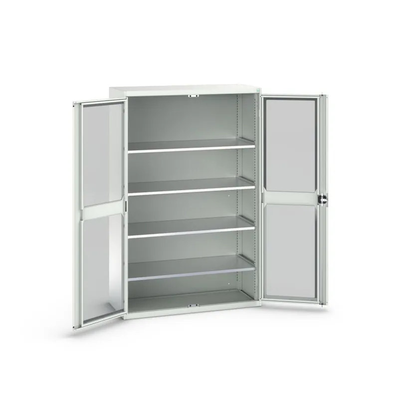 Bott 16926663.16 Verso systeemkast 1300x550x2000mm 4 legborden 2 raamdeuren RAL 7035
