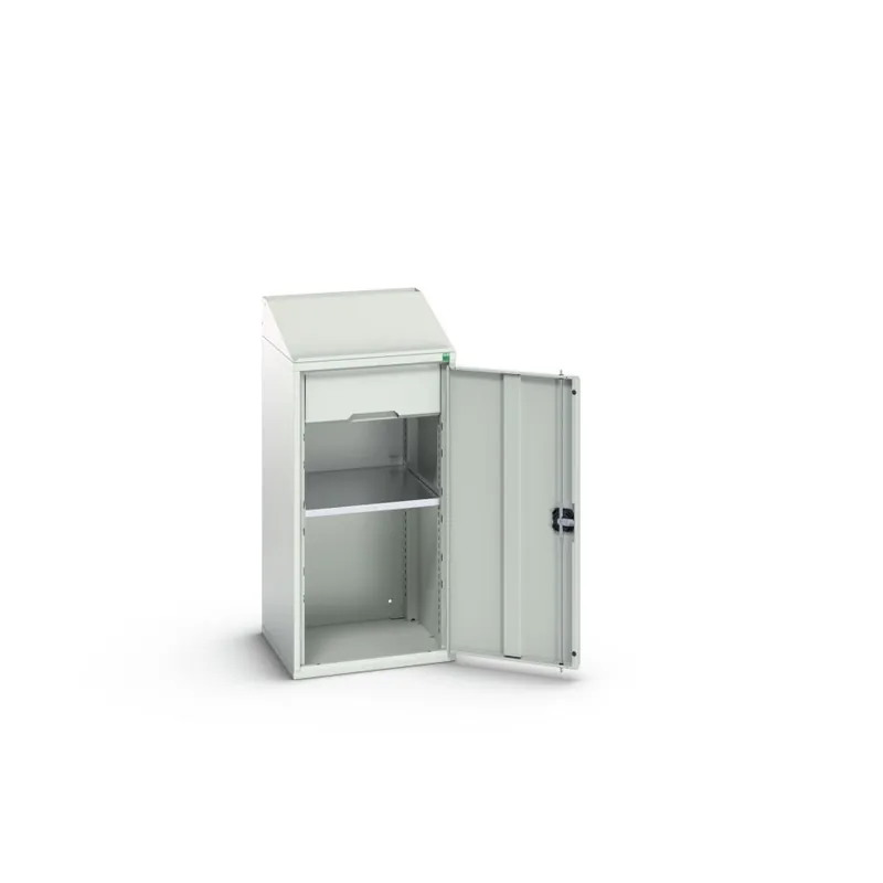 Bott 16926370.16 Armoire système Verso 525x550x1130mm 2 étagères 1 porte 1 tiroir RAL 7035
