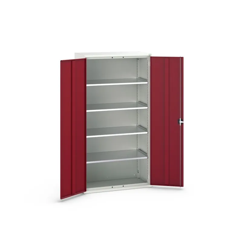 Bott 16926267.24 Armoire système Verso 1050x550x2000mm 4 étagères 2 portes RAL 3004