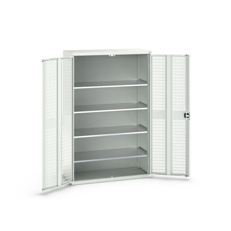 Bott 16926783.16 Armoire Verso portes battantes 1300x550x2000mm 4 étagères RAL 7035