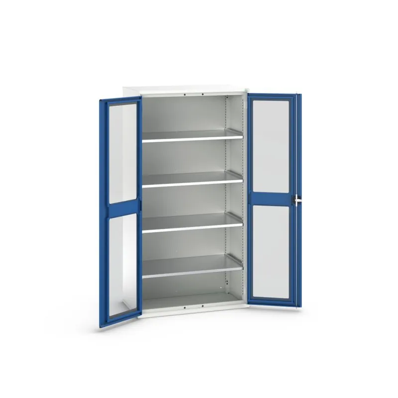 Bott 16926277.11 Armoire système Verso 1050x550x1000mm 2 étagères 2 portes fenêtres RAL 5010