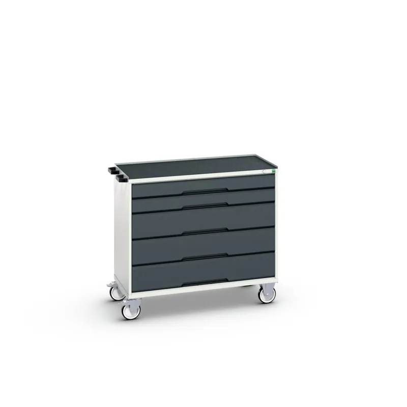 Bott 16927052.19 Verso armoire mobile 1050x550x965mm 5 tiroirs plateau supérieur RAL 7016