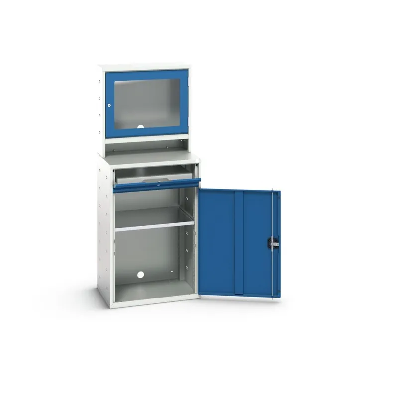 Bott 16928001.11 bott erso Computer Cabinet armoire de montage 650x550x1650mm 1 étagère 1 tiroir RAL 5010